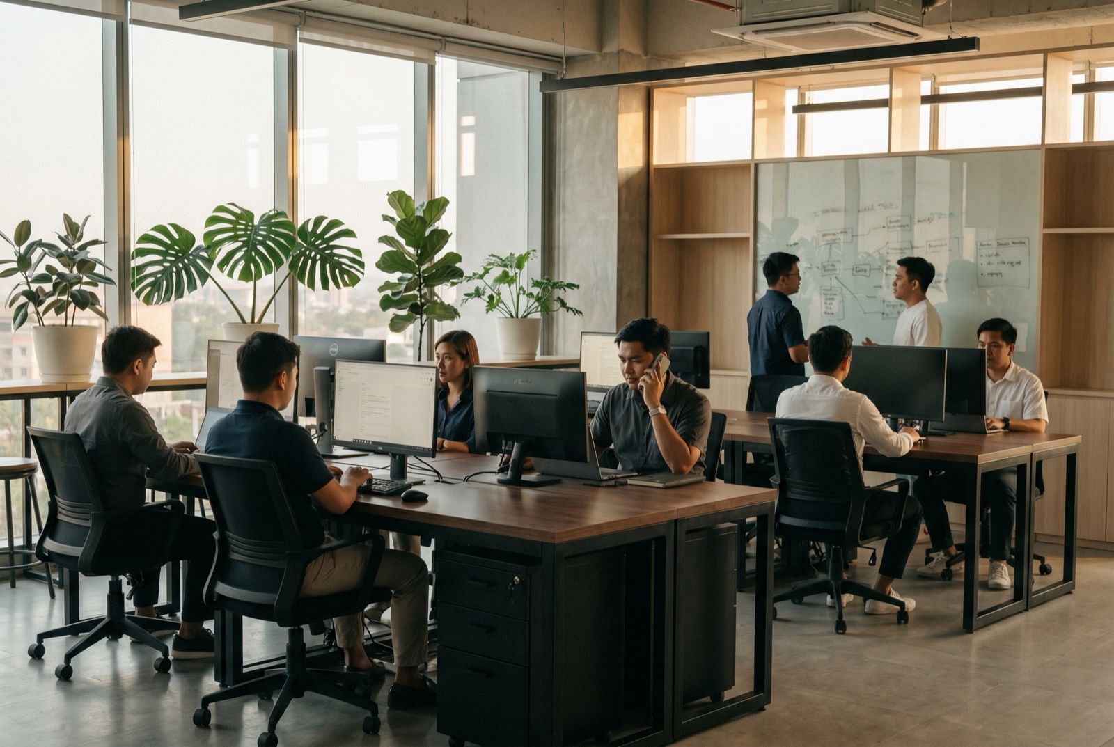Umbrella Talent's offshore talent hub — professional remote team at work